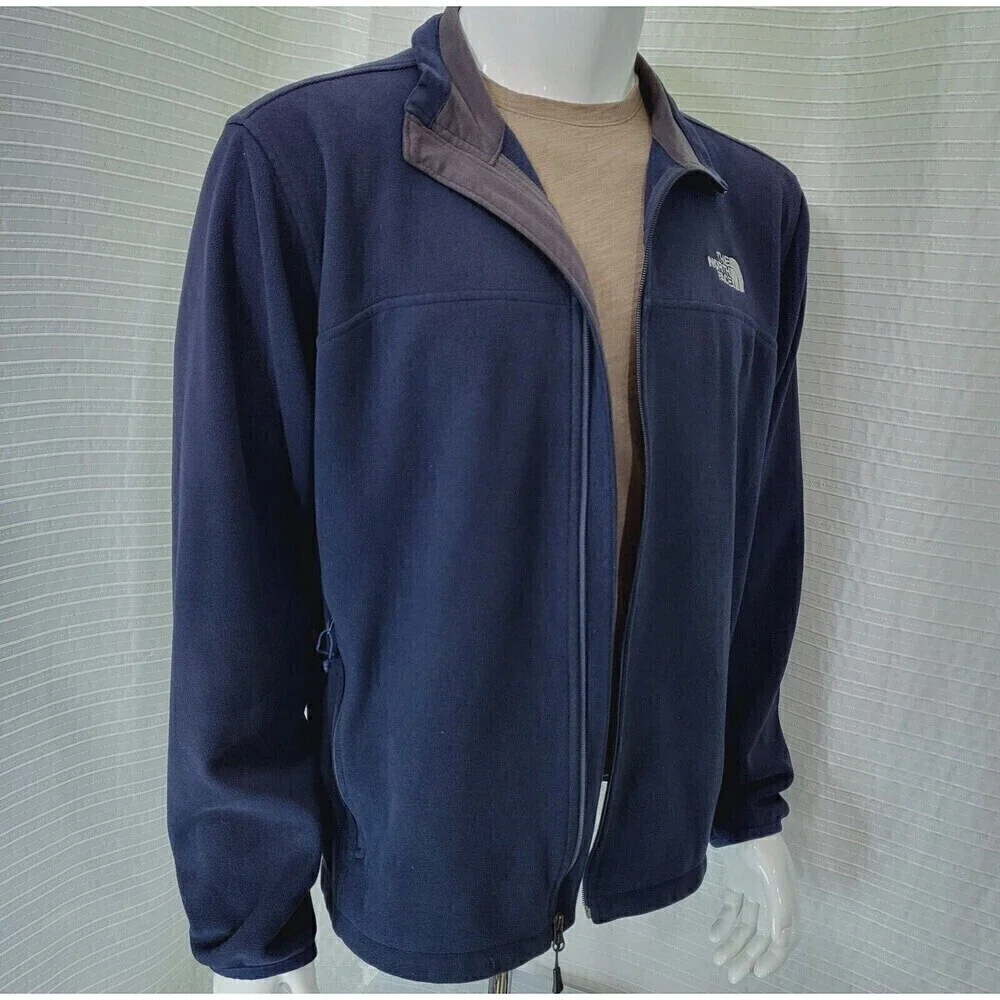 TNF The North Face A14U Windwall 1 Jacket Navy w Grey Accents Men's L